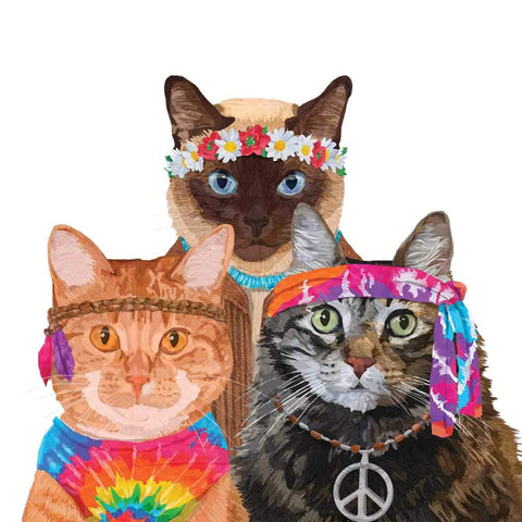 "Groovy Cats" Napkins