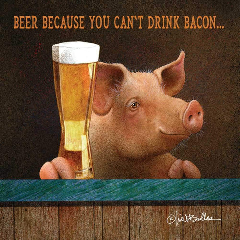 "You Can't Drink Bacon" Cocktail Napkin