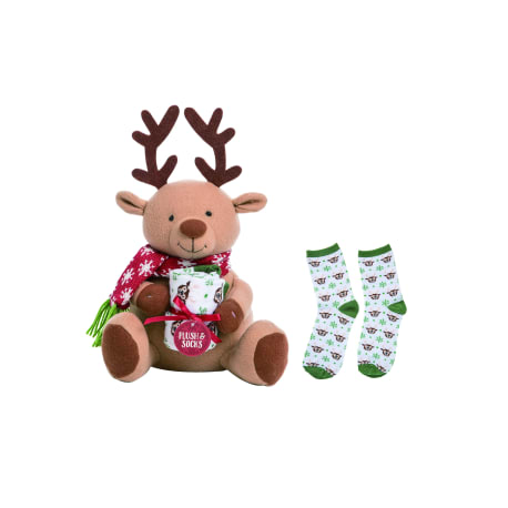 Plush Reindeer with Socks