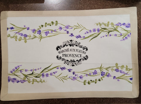 "Provence Lavender" Printed Cloth Placemat