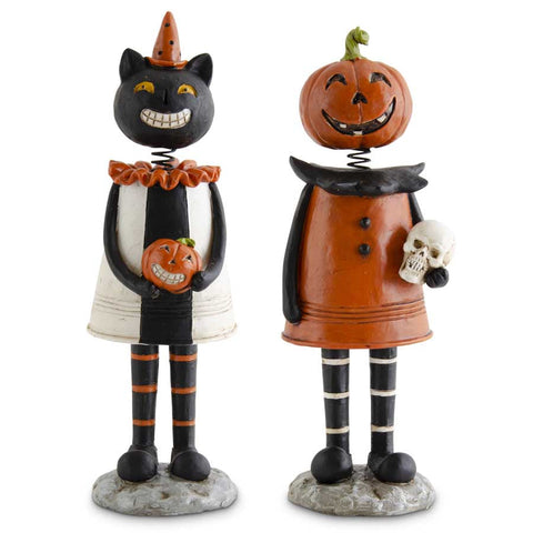 Cat & Pumpkin Bobble Heads