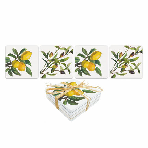 Lemons/Olives/Musee Dolomite Coaster Set