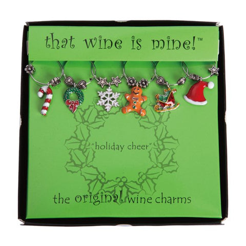 Holiday Cheer Wine Charms