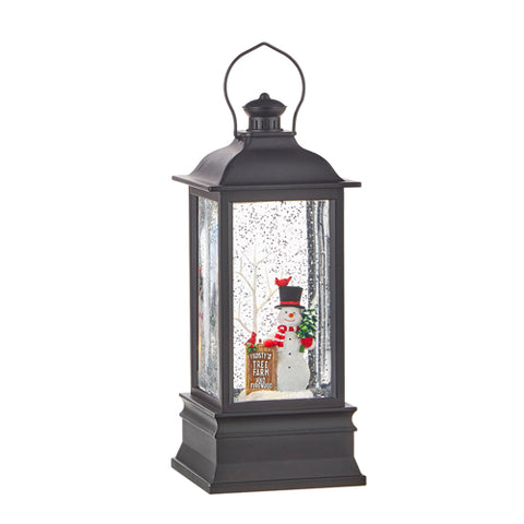 Frosty's Tree Farm Musical Lighted Water Lantern