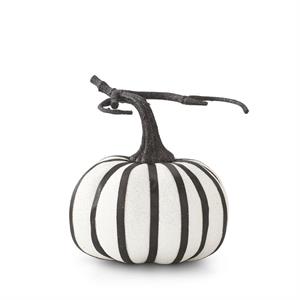 Black & White Glittered Pumpkin