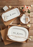 Mr. & Mrs. Wedding Cake Plate Set