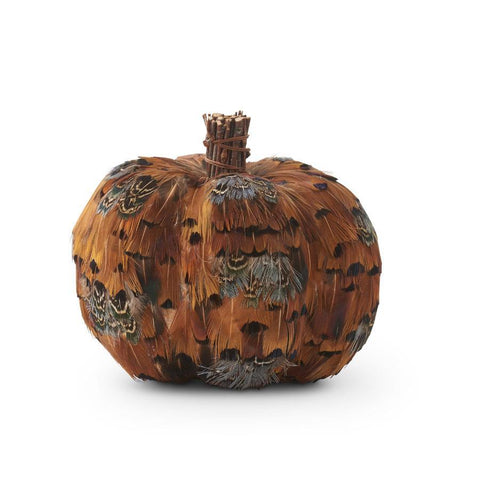 Feather Pumpkin w/ Twig Stem