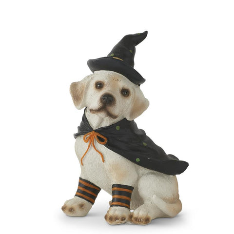 Resin Dog w/Witch Hat and Cape