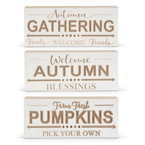 Engraved Wood Harvest Wall Signs