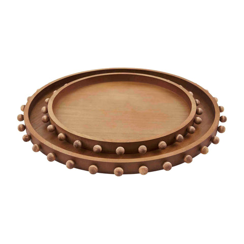 Natural Wooden Bead Tray Set