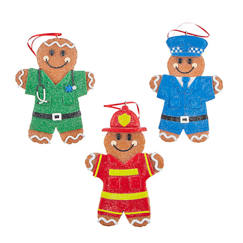 Gingerbread First Responder Ornament