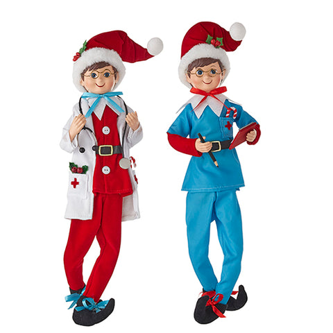 Doctor And Nurse Posable Elf