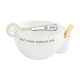 Olive Pit Bowl Set