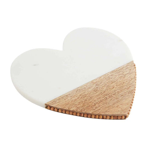 Marble Wooden Heart Platter