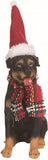 Dog Figurine w/ Plaid Scarf