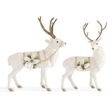 Cream Deer w/Knit Saddle & Gold Antlers