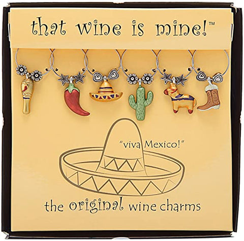 Viva Mexico Wine Charms