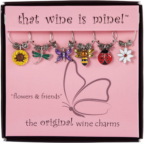 Flowers & Friends Wine Charms