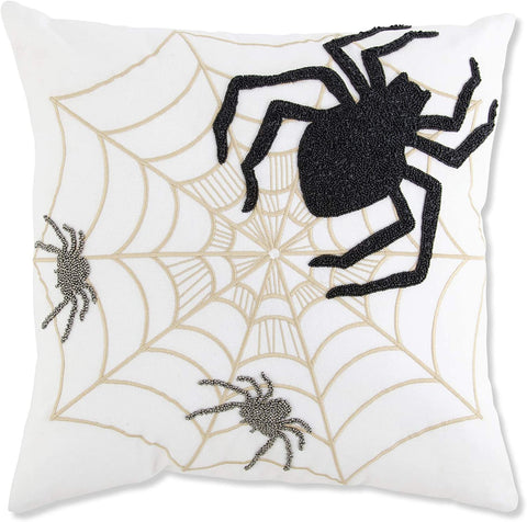 18 Inch Halloween Pillow w/ Spiders