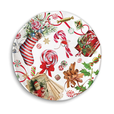 Peppermint Melamine Cookie Plate