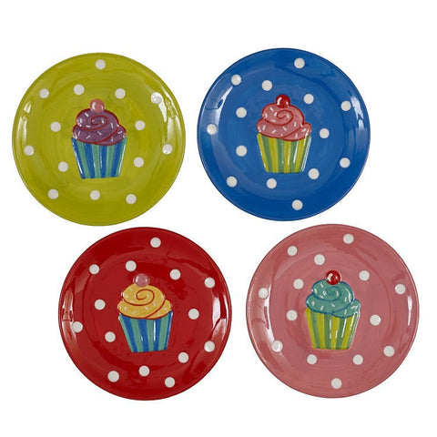 Cupcake Dessert Plates - Set of 4
