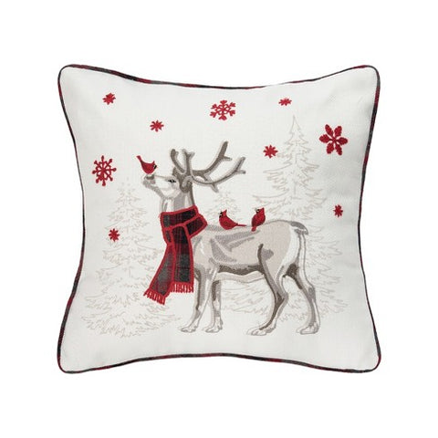 C&F Frosty Deer Pillow