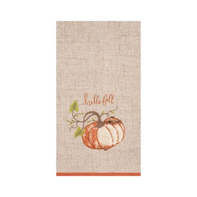 "Hello Fall" Pumpkin Kitchen Towel