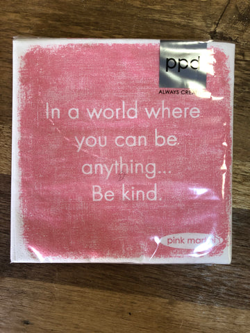 "Be Kind" Cocktail Napkin