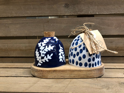 Blue Salt and Pepper Set