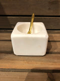 White Marble Bowl With Spoon