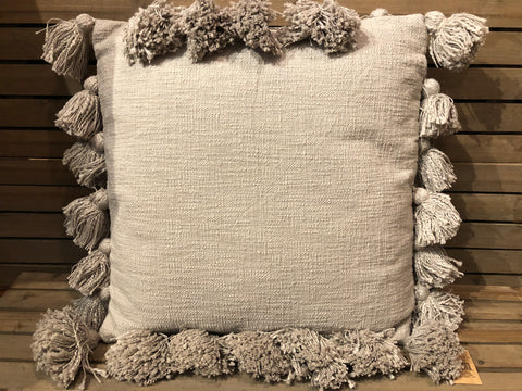 Square Cotton Pillow (Grey)