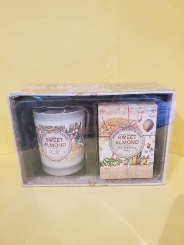 Sweet Almond Candle and Soap Gift Set