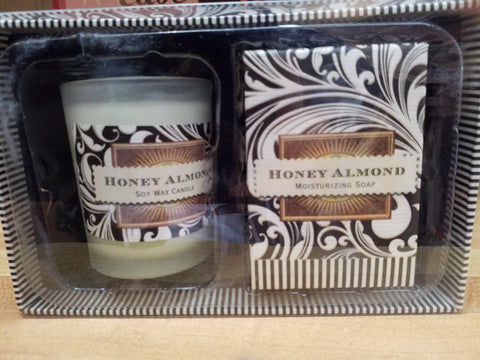 Honey Almond Candle and Soap Gift Set
