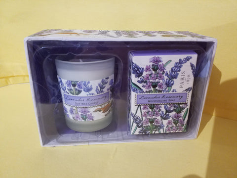 Lavender Rosemary Candle and Soap Gift Set