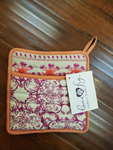 Pink Pisley Pot Holder