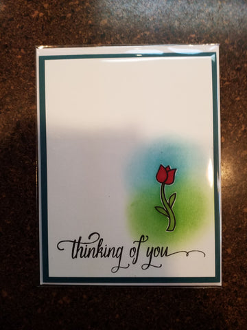 Thinking of you tulip card
