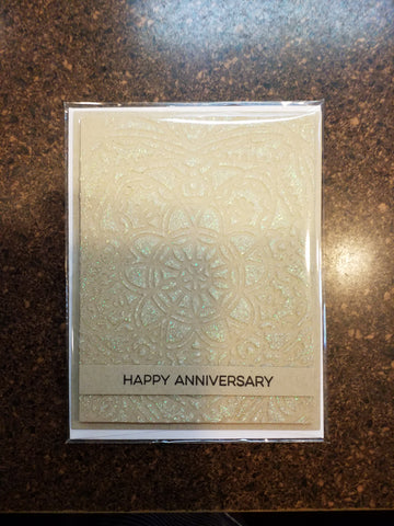 Happy anniversary brown card