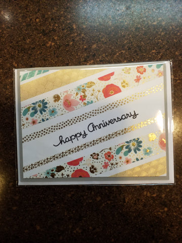 Happy anniversary floral card