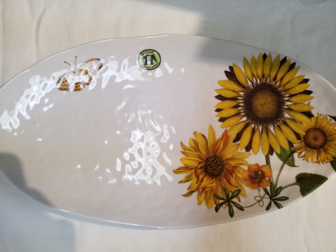 Sunflower Melamine Serveware Oval Platter