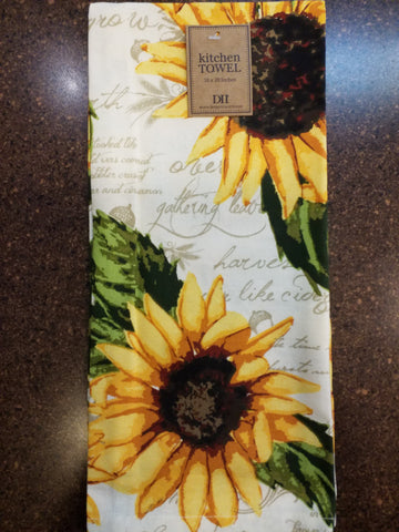 Rustic Sunflower Dishtowel