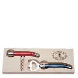 Corkscrew & Bottle Opener with Red Handle