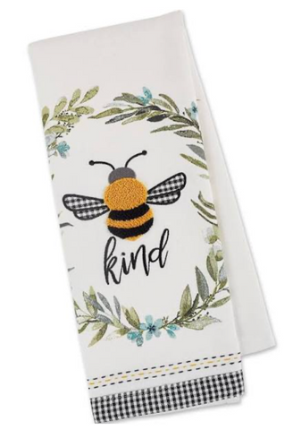 Bumble Bee Kind Embellished Dish Towel