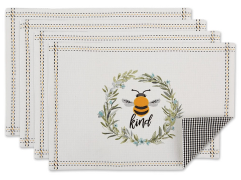 Bee Kind Embellished Placemat