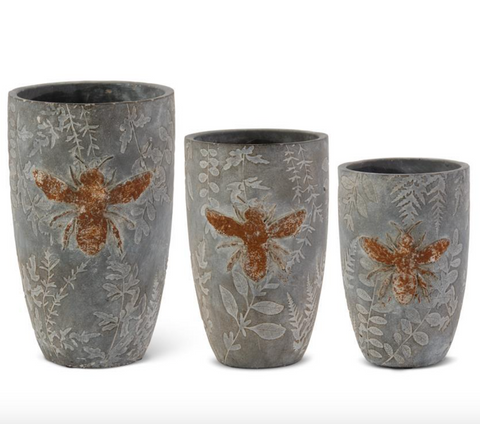 Weathered Gray Cement Pots