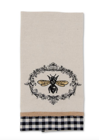 Embroidered Bee Crest Towel