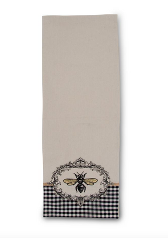 Embroidered Bee Crest Table Runner