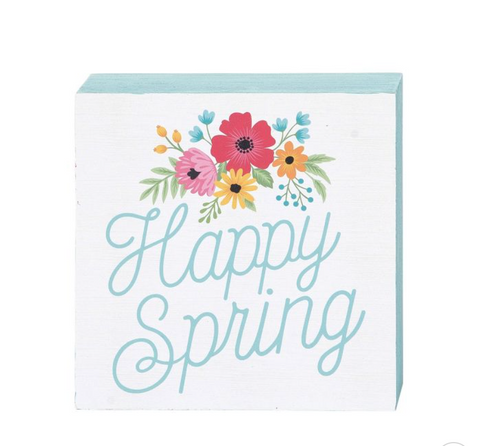 "Happy Spring" Mini Wood Sign