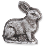 Antique Silver Resin Embossed Easter Bunny