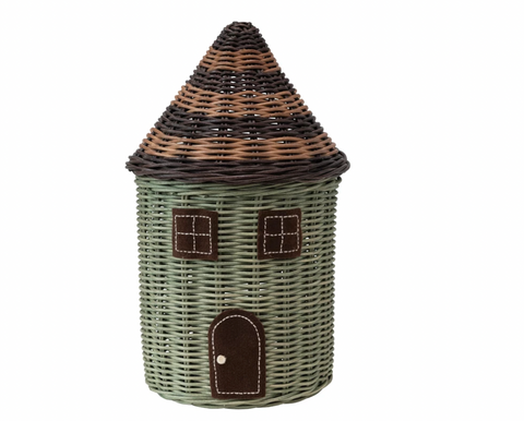 Hand-Woven Rattan House Basket