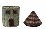 Hand-Woven Rattan House Basket